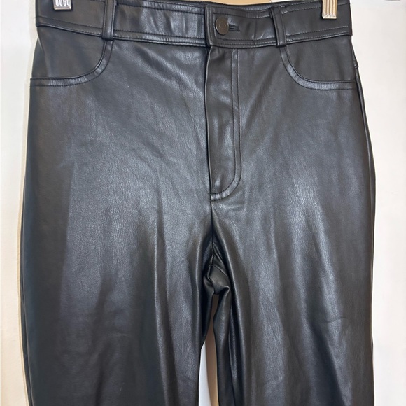 Zara High waist straight skinny faux leather ankle zip pants - Picture 7 of 10